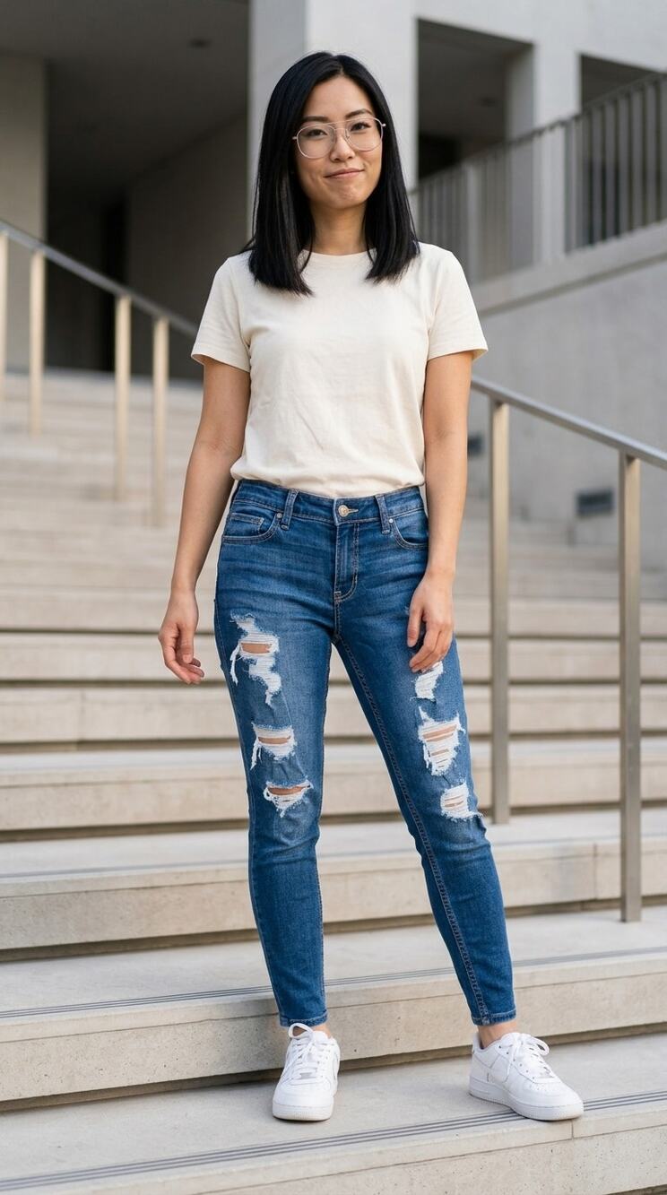 Hollister Low-Rise Super Skinny Distressed Blue Jeans Women Size 14S